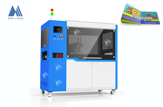 Tốc độ cao hoàn toàn tự động hai đầu trẻ em bảng sách vòng góc cắt máy MF-ACM380