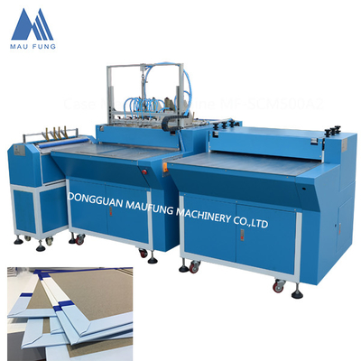 Máy làm bìa cứng bán tự động hai trạm Maufung cho việc đóng sách bìa cứng MF-SCM500A2